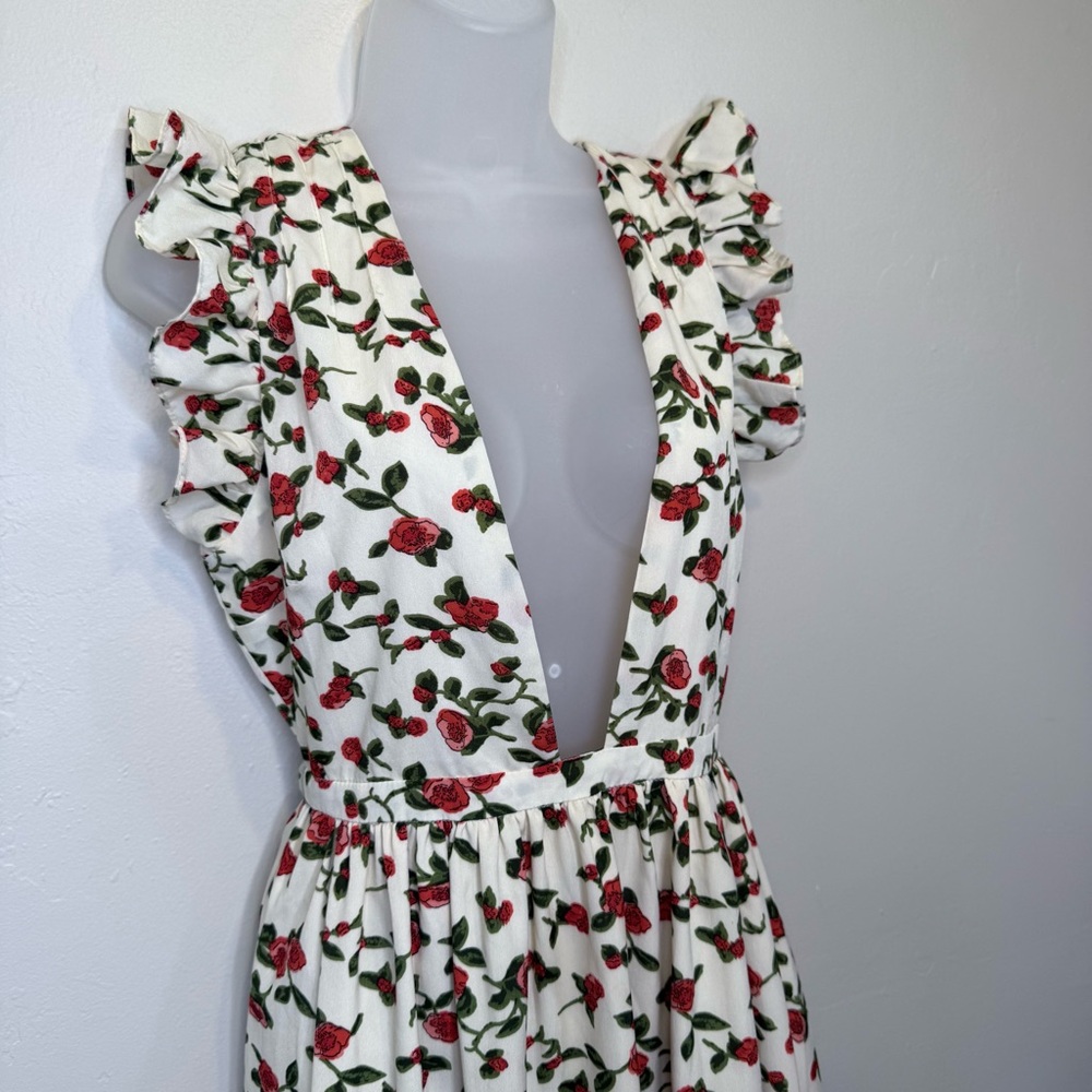 Showpo. | Lover's Day Floral Flutter Sleeveless Ruffled Skirt V-Neck Sundress - Picture 10 of 16